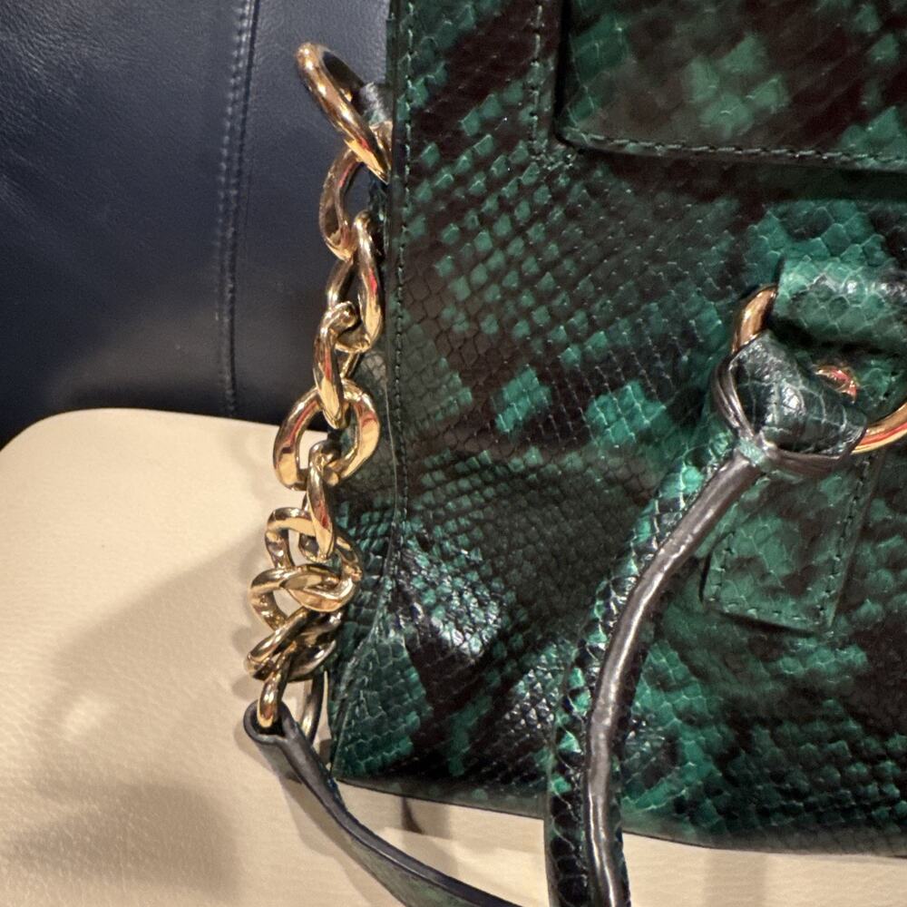 Michael Kors Hamilton python-embossed leather sat… - image 4